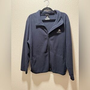 Academy Sports And Outdoors Unisex Navy Blue Zip Up Fleece Jacket Size M